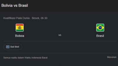 Bolivia Hadapi Brasil, Laga Hidup-Mati Menuju Play-off Piala Dunia 2026
